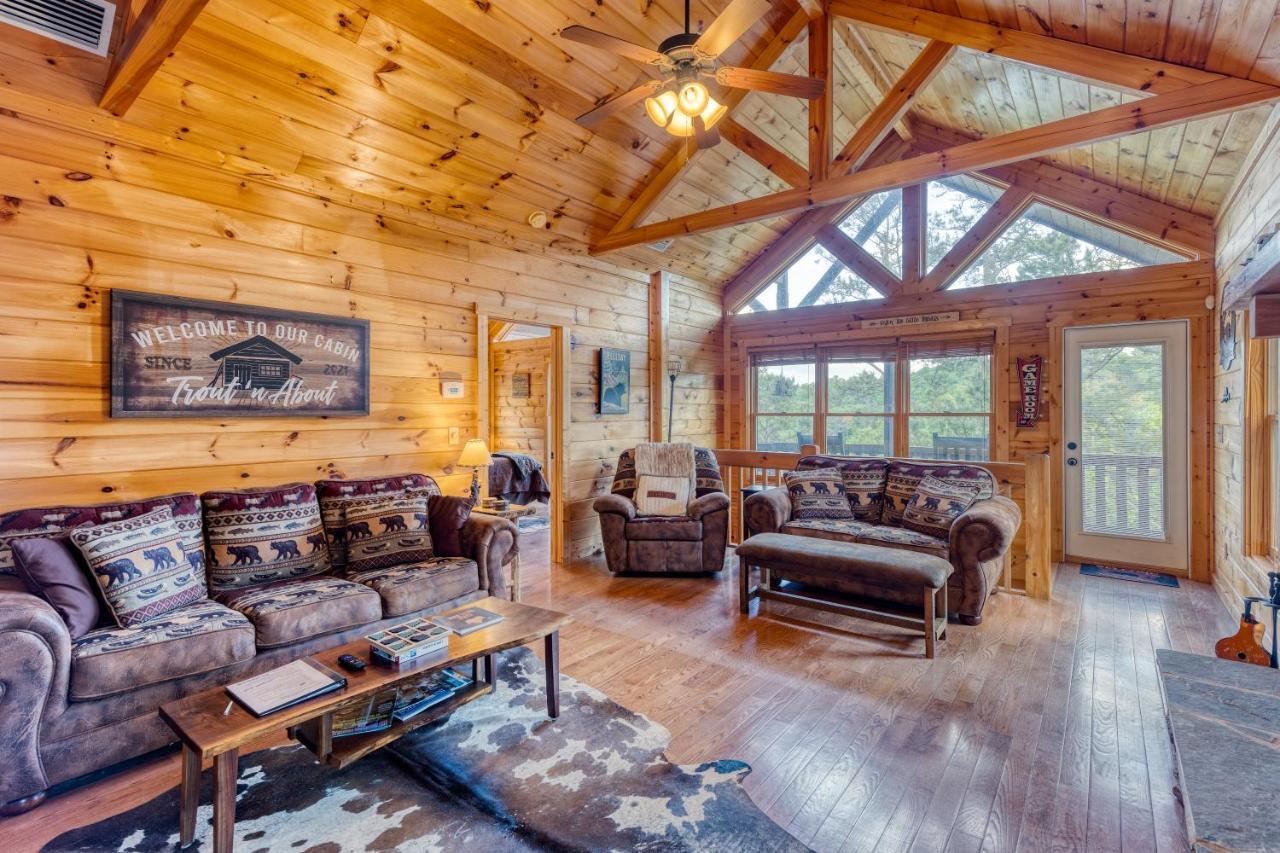 Trout N' About Your Blue Ridge Mountains Retreat, Hot Tub + Game Room! Ellijay Dış mekan fotoğraf